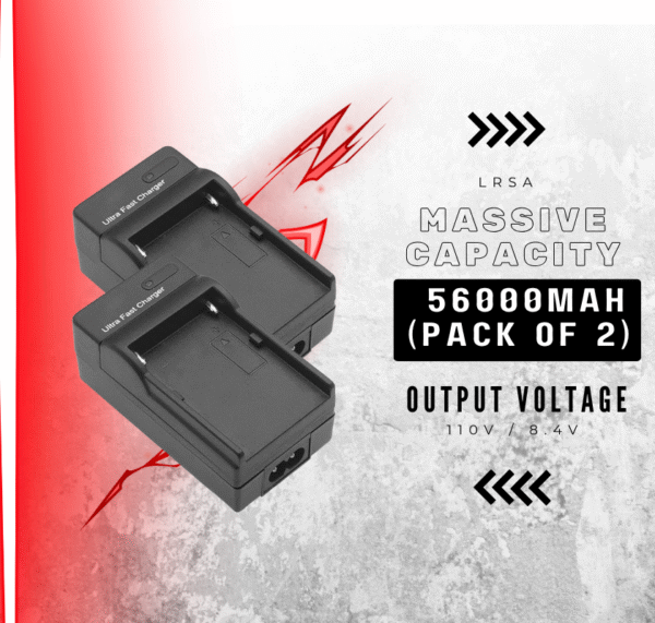 LRSA Video Camera Battery and LED Light Battery Charger for Sony NP-F550 / F570 / F750 / F770 / F950 / F970 /F990 - Image 5