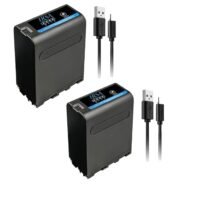 NP-F990 PRO with USB (28400mah) CCD-TRV26 CCD-TRV27 CCD-TRV300 (Pack of 2)