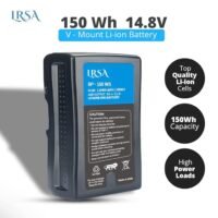 BP-150WS V-Mount / 14.8V 10400 mAh/Black/Small. Compatible for Camcorders HPMW-EX330K PMW-EX330L 580K 580L | 150W, BP-150, BP150WS, BP150, BP-150 Rechargeable Battery-LRSA