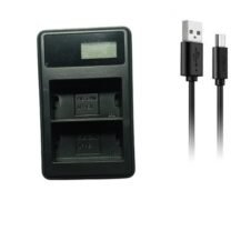 LP E6 Dual Rapid Charger (LCD Display) for Canon Rechargeable Battery LP6/LPE6