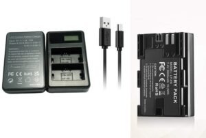 LP-E6 Dual Rapid Charger (LCD Display) WITH BATTERY for Canon LP-E6 Rechargeable Battery