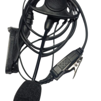 XIRP8260 D Shape soft headphone Walkie Talkie Black