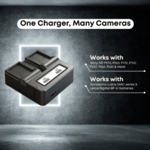 FZ100 Duo Charger / Dual Battery Charger Compatible with Lumix Series DMC-GX8 DMC-G7 DMC-G6K DMC-G6KK DMC-GH2 DMC-G5 DMC-FZ200 DMC-FZ300 DMC-FZ100 Digital Camera