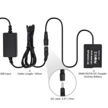 BLC-12 DMW-DCC8 USB Power Kit DC Coupler Dummy Battery Replace of DMW- BLC12 Battery with USB Converter Power Cable Single USB Input Compatible with Panasonic Lumix DMC-FZ200 FZ300 FZ1000 FZ2500 5 6