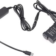 LRSA EN‑EL15 Dummy Battery, Decoded Dummy Battery Stable 35-90cm Cable for D5600 D5500 D5300 for Digital Camera