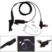 LRSA Xir P8668 P8268 Air Acoustic Tube Earpiece Ptt Mic Headset for Xir P8668 P8268 APX
