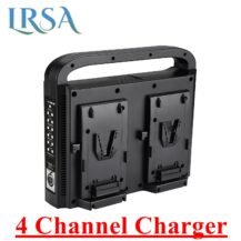 LRSA 4 Channel V-Mount Battery Charger BP-4CH 4 Channel V-Mount/V Lock Battery Charger with DC 16.5V Power Supply Output Compatible with Any V-Mount Battery(Battery Not Included) - LRSA