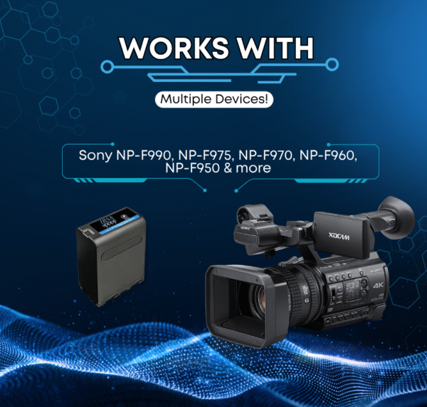 NP- F970 USB Batteries for PXW-Z150, F970USB, FDR-AX14K, HDR-AX2000, FX1,NX-100 FX7, FX1000, HVR-HD1000, V1U, Z1U, Z5U, Z7U, HXR-NX5U, MC2000U, MC2500, HXR-NX100 Camcorder - Image 2