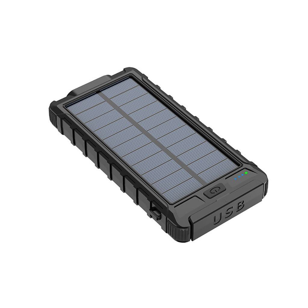 LRSA 20000mAh Solar Power Bank , Waterproof Outdoor Solar Battery Pack with C Type and Dual USB Fast Charging, LED Flashlight & Compass for Mobile Phones & Devices