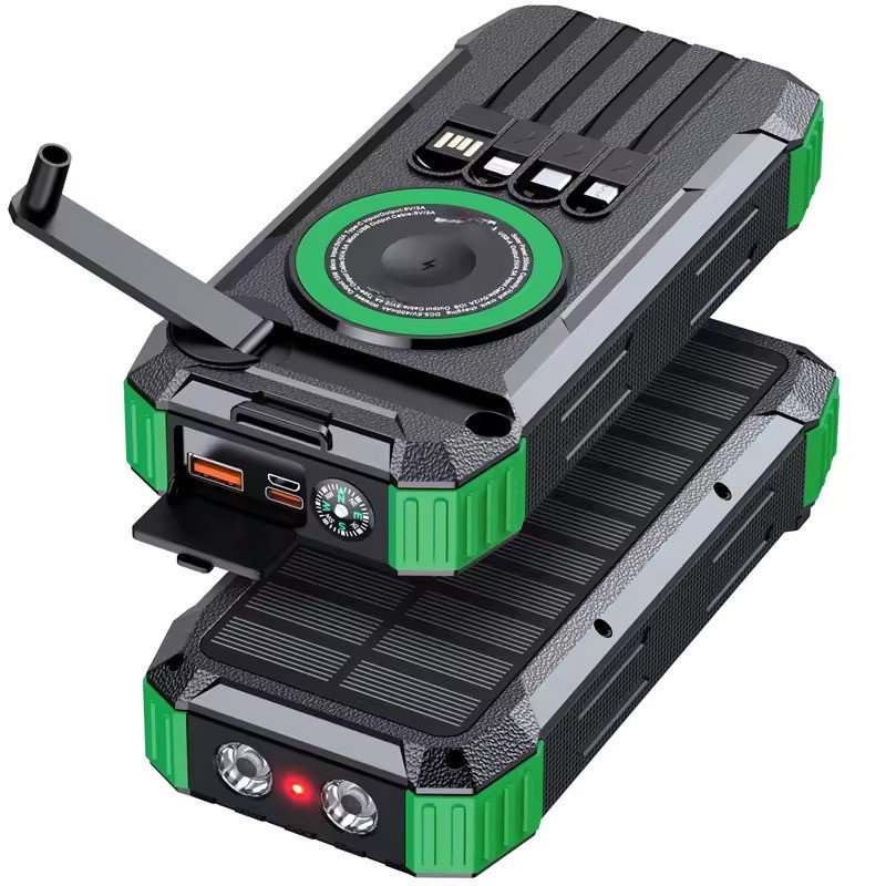 LRSA 40000mAh Portable Wireless Solar Power Bank (Green)