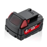 LRSA 18V 6Ah Lithium-Ion Replacement Battery Compatible with Milwaukee 18V Cordless Power Tools, Rechargeable, with LED Smart Indicator