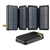 LRSA Solar Power Bank, 20000mAh, Foldable Multiple Solar Panels, Portable Charger for Outdoor Use