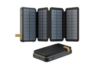 LRSA Solar Power Bank, 20000mAh, Foldable Multiple Solar Panels, Portable Charger for Outdoor Use