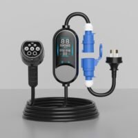 LRSA 3.6kW Portable Universal Car EV Charger | 16A Type 2 AC | 3-Pin Indian Plug | Adjustable Power | Gun Holder+Clips+Carry Bag | IP66 Weatherproof | LED Display | 5-yr Warranty