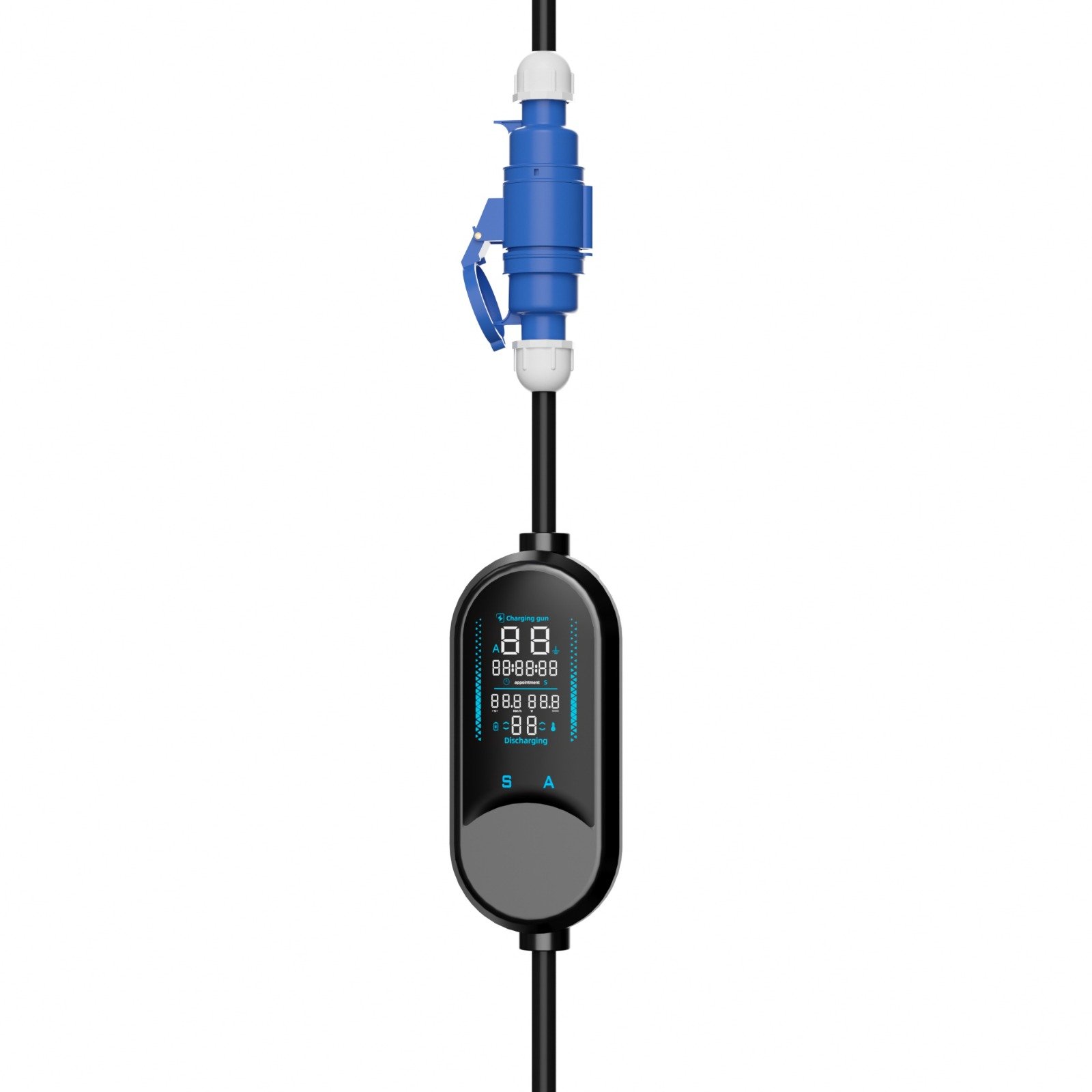 LRSA 3.6kW Portable Universal Car EV Charger | 16A Type 2 AC | 3-Pin Indian Plug | Adjustable Power | Gun Holder+Clips+Carry Bag | IP66 Weatherproof | LED Display | 5-yr Warranty - Image 3